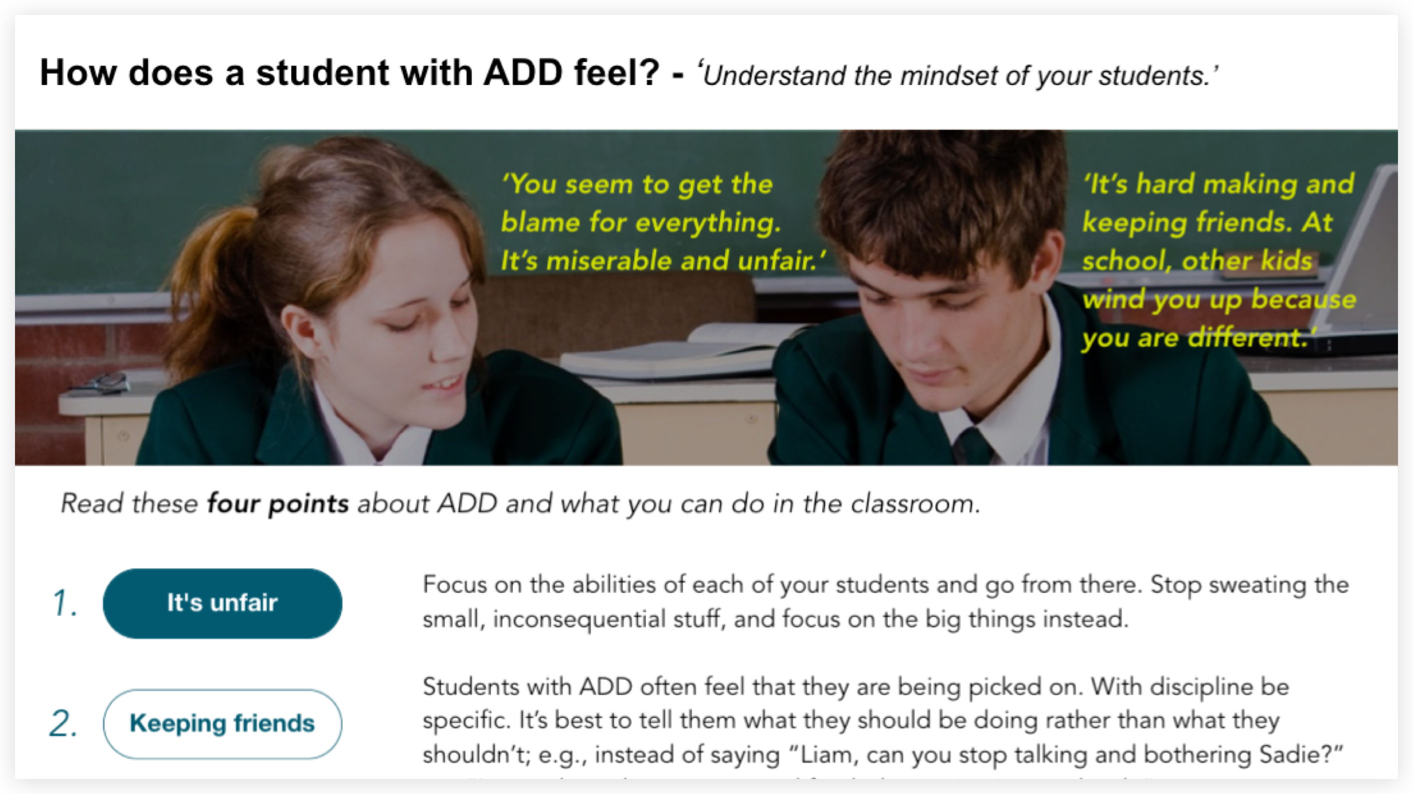 How does a student with ADD feel image