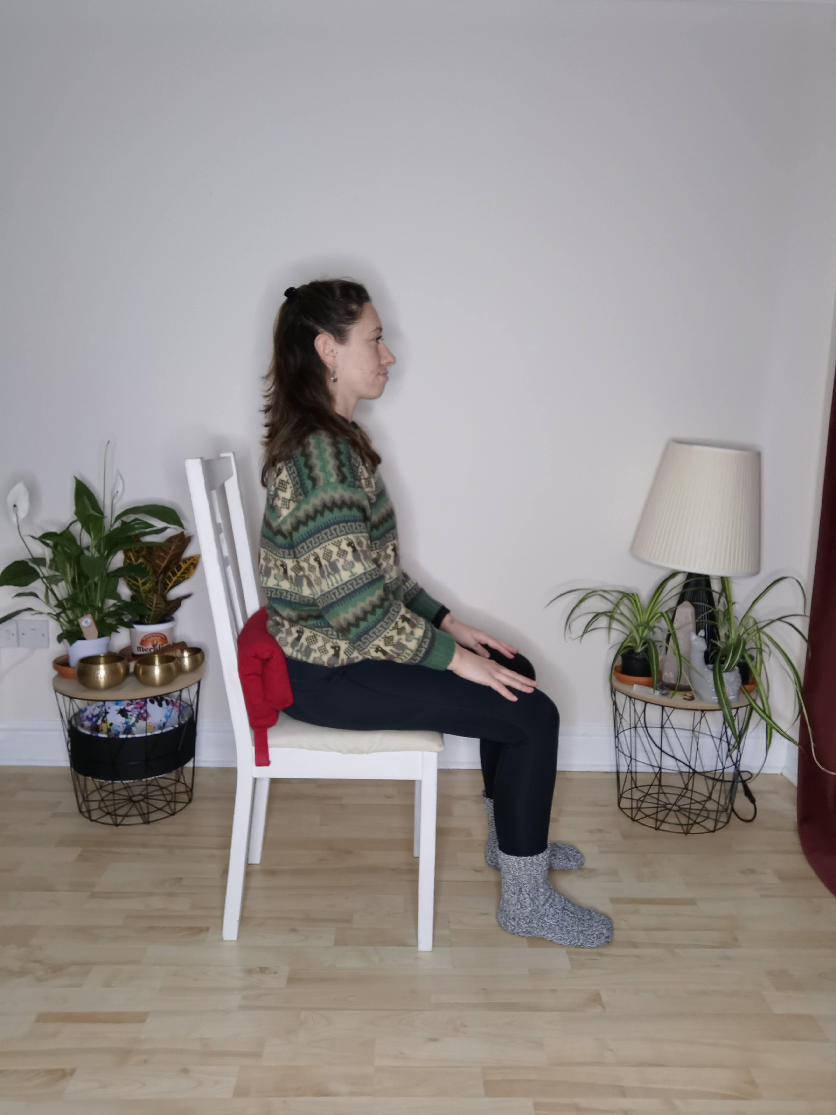 Chair yoga starting posture