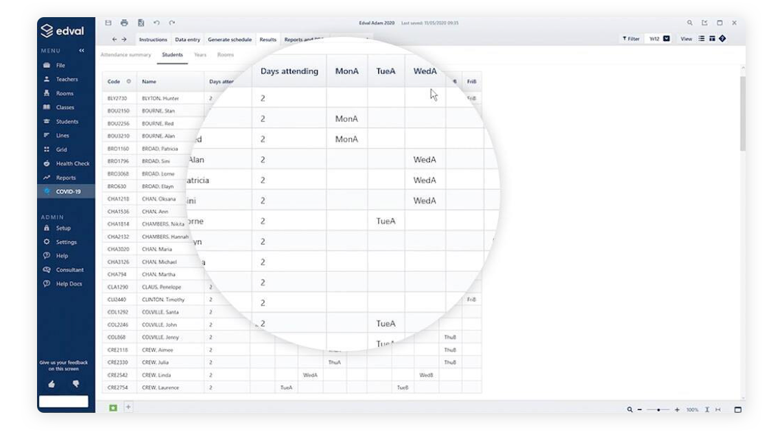 Social distance scheduler