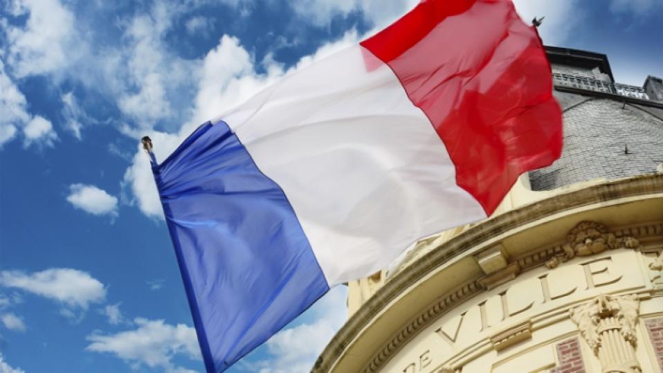French Flag Flying For Bastille Day