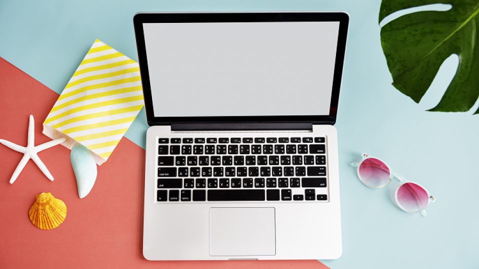 Laptop used For Computing activities at the end of the year with secondary students
