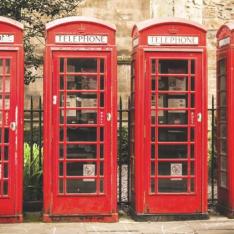 Red Telephone Boxes Symbolising The Different Aspects Of British Values