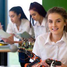 DT secondary student working on an inventive project in a Design Technology lesson