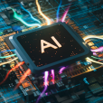 AI symbol in computer circuit board demonstrating AI Artificial Intelligence resources for secondary students