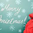 Merry Christmas sign with a sack of teaching resources