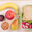 School Packed Lunch Full Of Healthy Food, Fruit & Vegetables for healthy eating reosurces