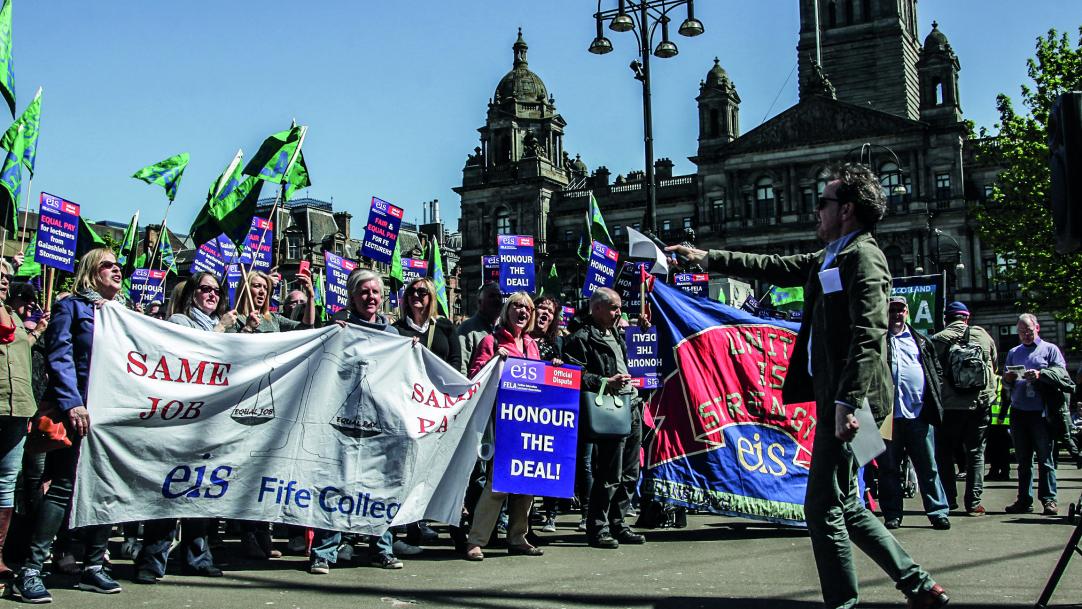 Striking lecturers