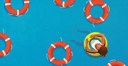 Life belts in a sea of calm