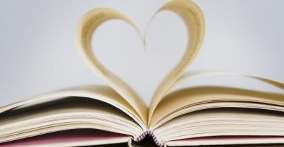 Anthology With Folded Pages In The Shape Of A Heart, World Poetry Day Resources