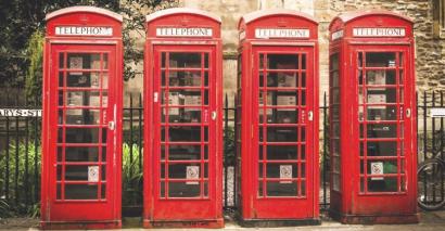 Red Telephone Boxes Symbolising The Different Aspects Of British Values
