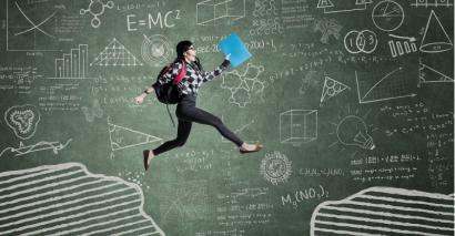 Student jumping into learning with Scaffolding Learning In Science resources for secondary biology chemistry and physics