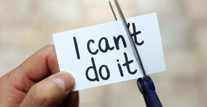 Scissors creating I can do it message to build resilience in the classroom primary and secondary