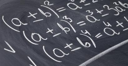 Algebraic expressions on blackboard for resources for basic algebra skills at secondary KS3 and KS4 maths