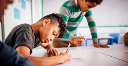 Students using top writing resources for MFL