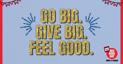 Red Nose Day 2025 logo Go Big, Give Big, Feel Good logo Comic Relief teaching resources for primary and secondary
