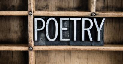 Poetry sign in primary and secondary classroom for National Poetry Day activities