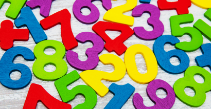 Colourful numbers representing primary maths lessons on factors, multiples & primes