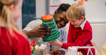 Pupils taking part in an after-school activity club