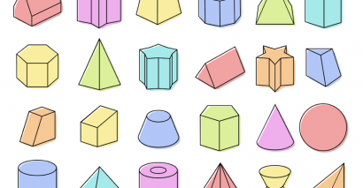 3D shapes in different colours for teaching shapes in maths with shapes worksheets and gcse maths shapes resources