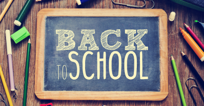 Back To School on chalk board used for Secondary tutor group and form time ideas, activities and assemblies