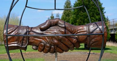 Handshake symbol for Christmas truce 1914 resources for secondary