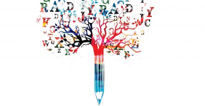 Pencil Tree With Letters To Inspire Creative & Descriptive Writing