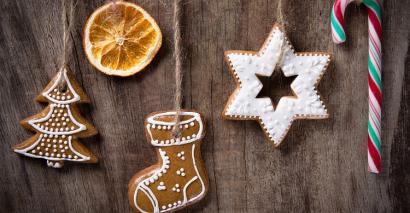 Christmas tree, star, biscuits and dried orange, exploring Christmas tranditions resources