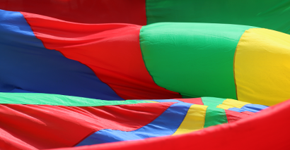 Colourful Parachute For EYFS Introduction To School Activity