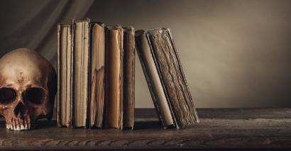 Gothic Literature books on a table for KS3 English resources