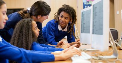 KS3 and KS4 students working with computational thinking and programming resources