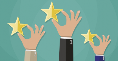 Stars held up for end Of year resources for SEN students for celebrating success, reflection and feedback