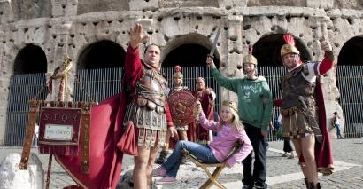 Pupils exploring Ancient Rome and the Romans with primary and secondary resources