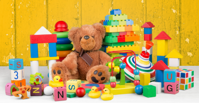 Collection of toys for resources to teach toys with EYFS and primary pupils