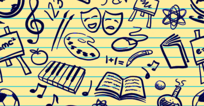 Illustrations Of A Variety Of Different School Subjects To Show Visual Timetables