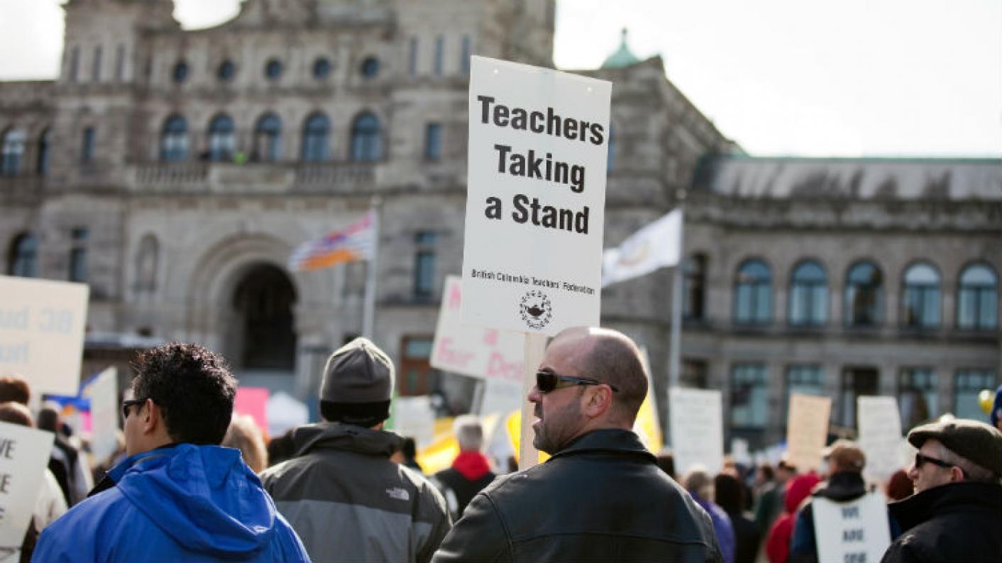 Teachers At A Protest