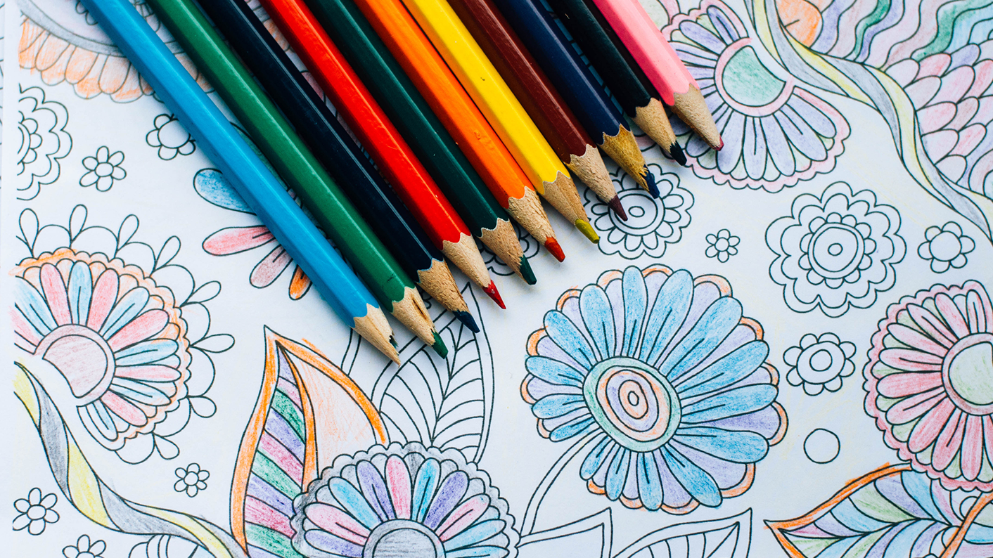 Mindfulness colouring page for primary pupils