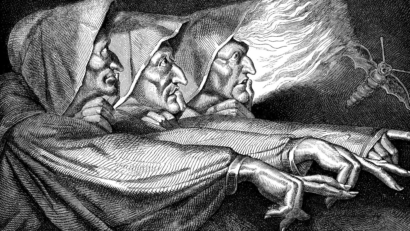 The three witches from Macbeth for teaching Macbeth key themes for secondary English