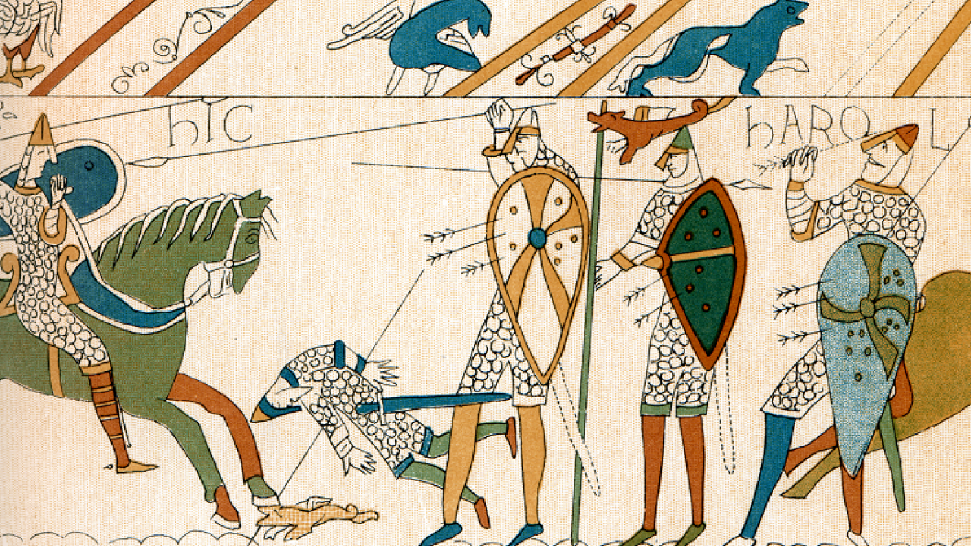 Image Of The Bayeux Tapestry to investigate The Battle Of Hastings in Primary & Secondary classrooms
