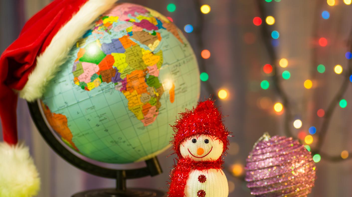 Festive globe and snowman for Humanities Christmas Classroom Lesson Activities History Geography RE