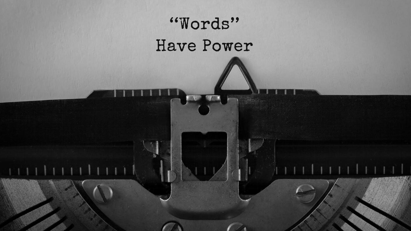 Typewriter With "Words Have Power" Sentence, Persuasive Writing Resources For Secondary Students