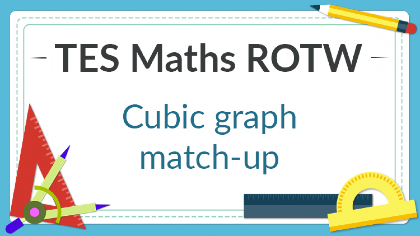 TES Maths, ROTW, Resource, Activity, Cubic Graph, Cubic Equation, Secondary, KS4, GCSE, Post-16, A-level, Year 10, Year 11, Year 12, Year 13
