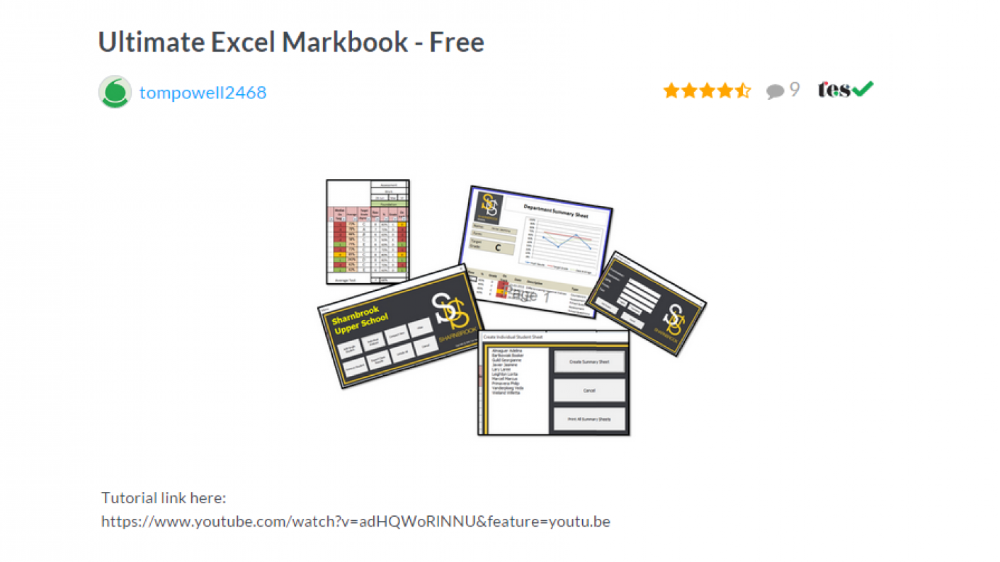 TES Maths ROTW Ultimate Excel Markbook,tes Maths,rotw,mats Resources,markbook,marking,secondary Marking,ks4