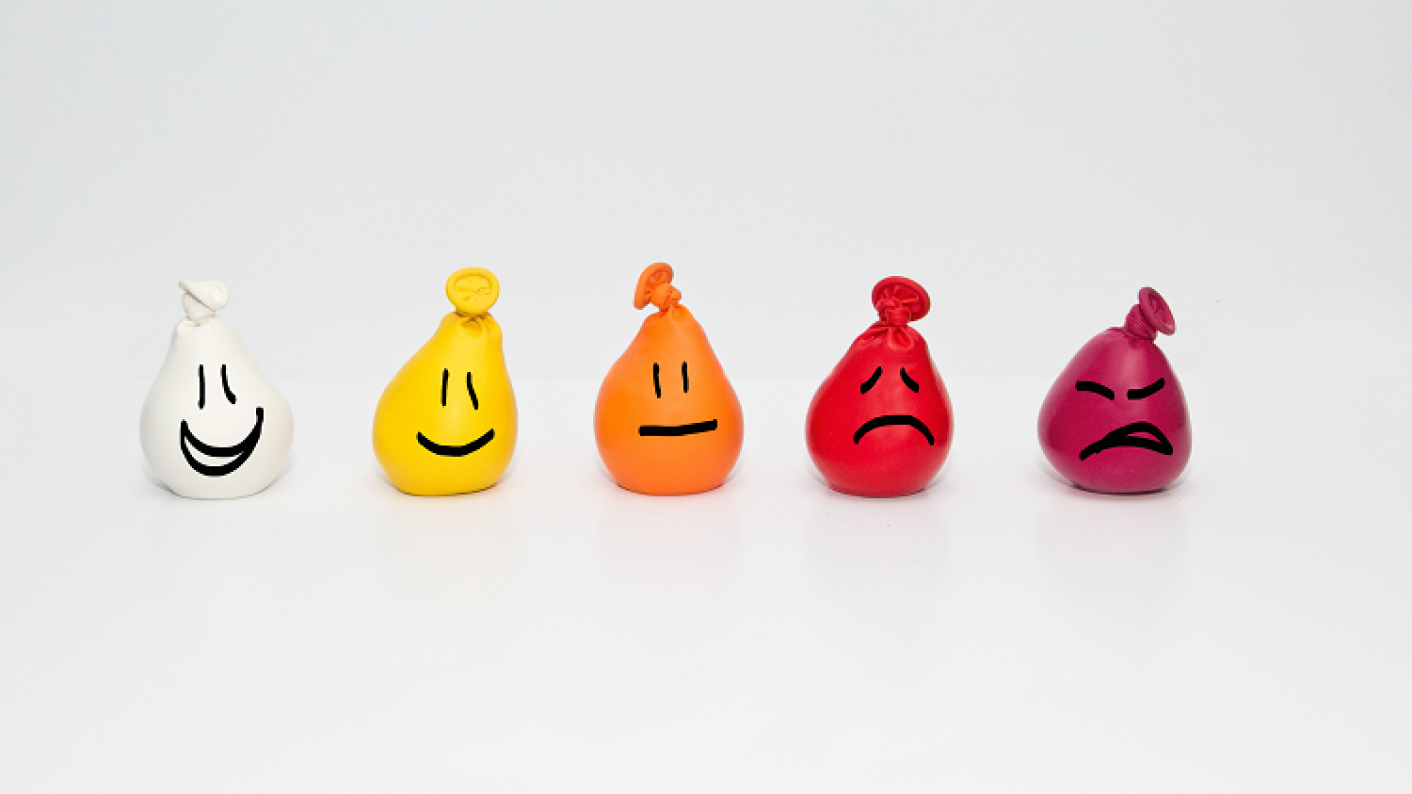 Balloon Faces Expressing A Number Of Emotions