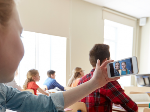 Young Person Taking Selfie Demonstrating Rights On Social Media