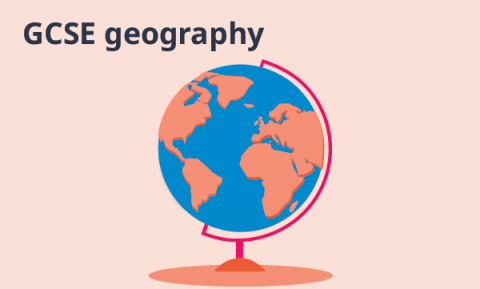Geography globe with countries on to represent GCSE geography revision resources