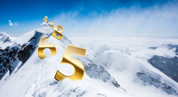 Numbers on top of a mountain