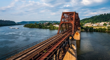rusty bridge in Ohio