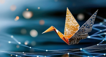 Digital crane origami