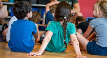 Early years pupils in PE