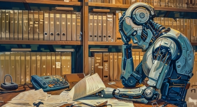 ai robot paperwork